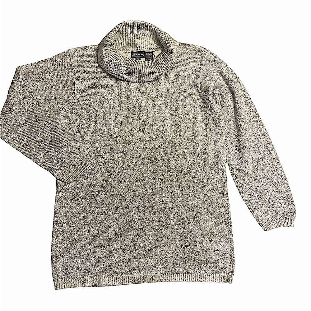 Metallic Silver long cowl neck sweater